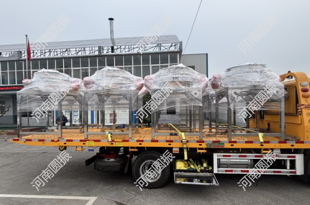 湖南省8臺(tái)直排篩裝車，準(zhǔn)備發(fā)貨